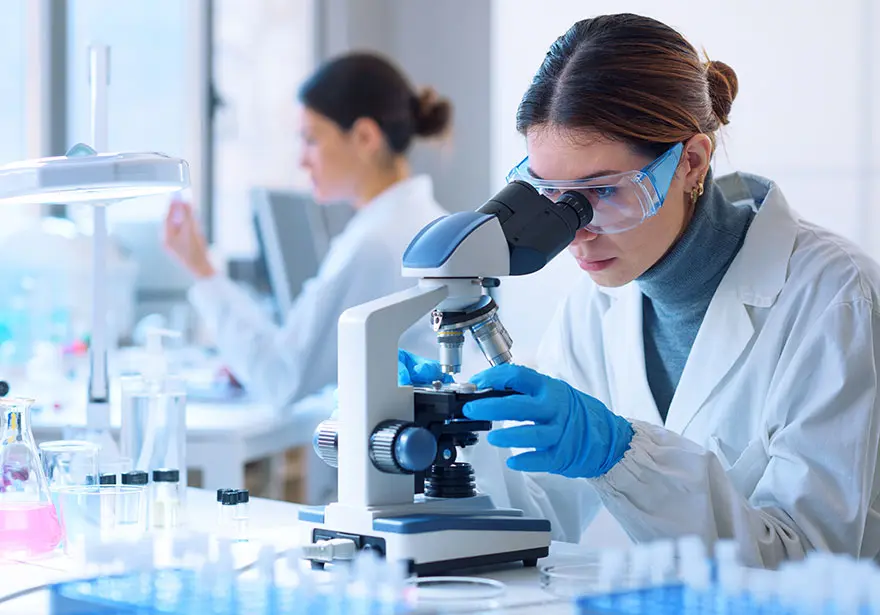 Badania laboratoryjne pod mikroskopem